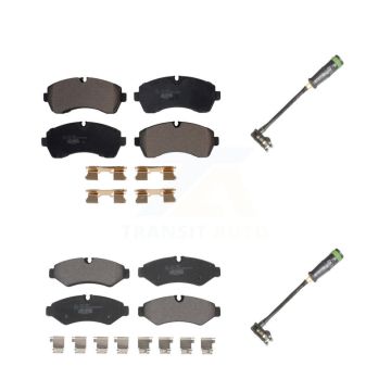 Front Rear Ceramic Brake Pad And Wear Sensor Kit For Freightliner Sprinter 2500 3500 1500 KTW-101412