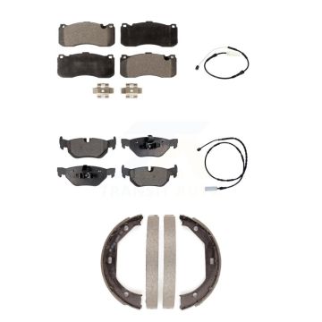 Front Rear Ceramic Disc Brake Pads And Wear Sensors Kit (5Pc) For BMW 328i KTW-101430