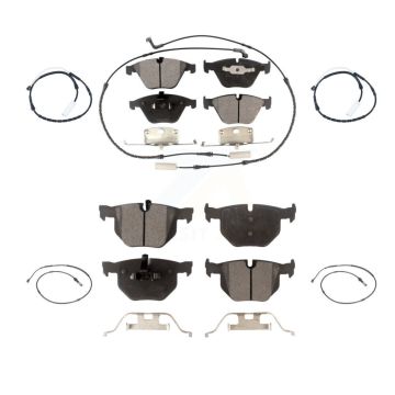Front Rear Ceramic Disc Brake Pads And Extra Wear Sensors Kit For BMW 335i xDrive KTW-101448