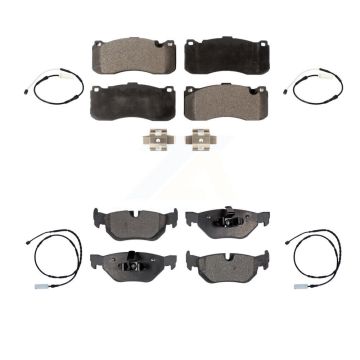 Front Rear Ceramic Brake Pad Wear Sensor Kit For BMW 328i With 370mm Diameter Rotor KTW-101452