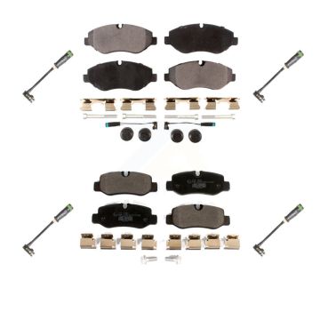 Front Rear Ceramic Brake Pads & Extra Wear Sensor Kit For 16-20 Mercedes-Benz Metris 2.0L KTW-101462