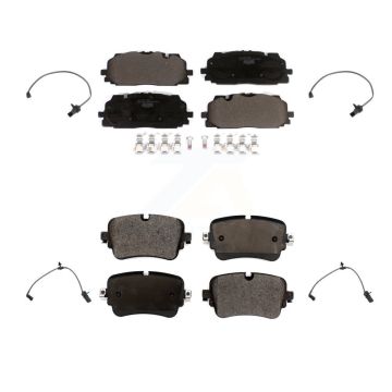 Front Rear Ceramic Disc Brake Pads And Wear Sensors Kit For Audi Q7 Q8 A8 Quattro KTW-101467
