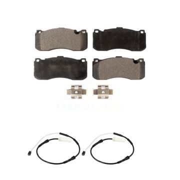 Front Ceramic Brake Pad Wear Sensor Kit For 2013 BMW 328i With 370mm Diameter Rotor KTW-101492