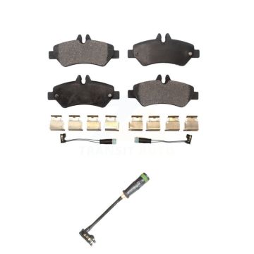 Rear Ceramic Disc Brake Pad And Extra Wear Sensor Kit For Freightliner Sprinter 2500 3500 KTW-101499