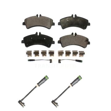 Rear Ceramic Disc Brake Pads And Extra Wear Sensors Kit For Freightliner Sprinter 3500 KTW-101511