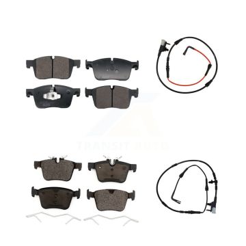 Front Rear Ceramic Disc Brake Pads And Wear Sensors Kit For Jaguar XE KTW-101540