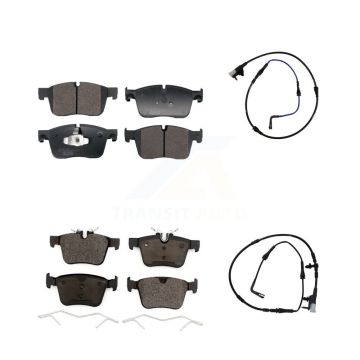 Front Rear Ceramic Disc Brake Pads And Wear Sensors Kit For Jaguar XE XF KTW-101541