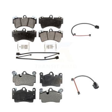 Front Rear Ceramic Disc Brake Pads And Extra Wear Sensors Kit For Audi Q7 Porsche Cayenne KTW-101542
