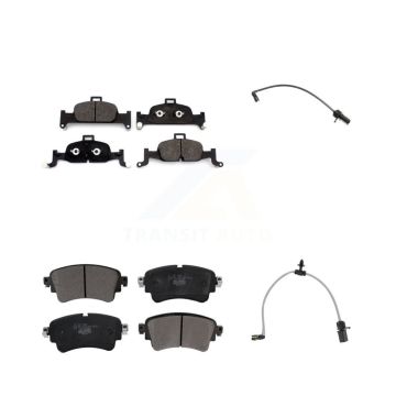 Front Rear Ceramic Disc Brake Pads And Wear Sensors Kit For Audi A6 Quattro 2.0L KTW-101552