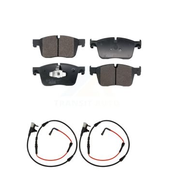 Front Ceramic Disc Brake Pads And Wear Sensors Kit For Jaguar XE KTW-101562