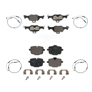 Front Rear Ceramic Disc Brake Pads And Wear Sensors Kit For BMW 540i xDrive 530e 540d KTW-101601