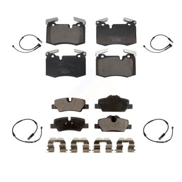 Front Rear Ceramic Brake Pads Wear Sensor Kit For Mini Cooper John Works with 2.0L KTW-101605
