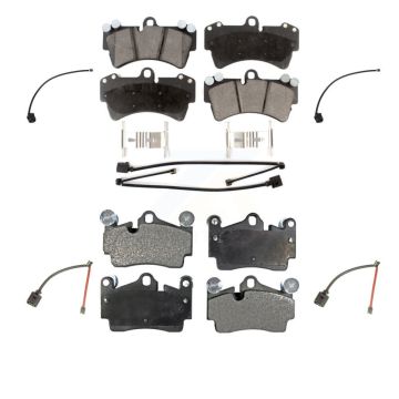 Front Rear Ceramic Disc Brake Pads And Extra Wear Sensors Kit For Audi Q7 KTW-101611