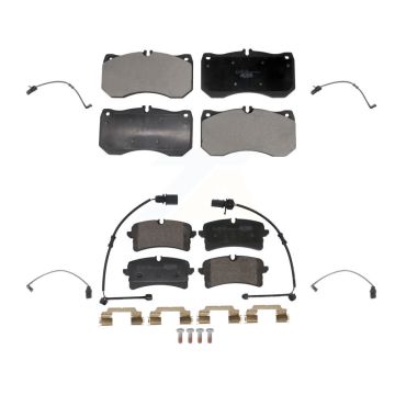 Front Rear Ceramic Disc Brake Pads And Extra Wear Sensors Kit For Audi A7 Quattro KTW-101615