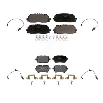 Front Rear Ceramic Disc Brake Pads And Wear Sensors Kit For Audi Q7 Q8 A8 Quattro KTW-101626