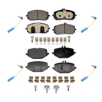 Front Rear Ceramic Disc Brake Pads And Wear Sensors Kit For Mercedes-Benz GLE350 G550 KTW-101636
