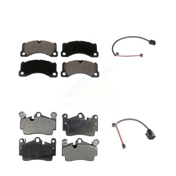 Front Rear Ceramic Disc Brake Pads And Wear Sensors Kit For Porsche Cayenne KTW-101646