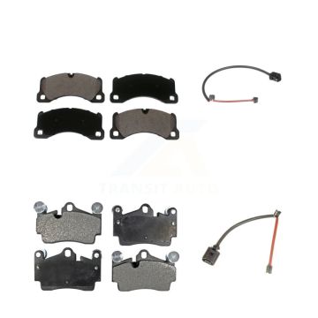 Front Rear Ceramic Disc Brake Pads And Wear Sensors Kit For Porsche Cayenne KTW-101647