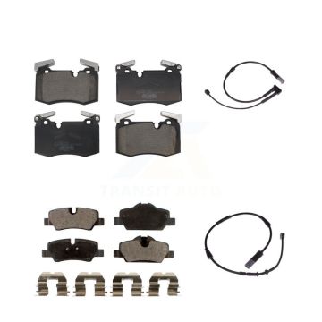 Front Rear Ceramic Brake Pads Wear Sensor Kit For Mini Cooper John Works with 2.0L KTW-101648
