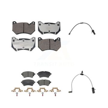 Front Rear Ceramic Disc Brake Pads And Wear Sensors Kit For 2021 Audi Q5 2.0L KTW-101656