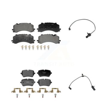 Front Rear Ceramic Disc Brake Pads And Wear Sensors Kit For Audi A8 Quattro L with 4.0L KTW-101667