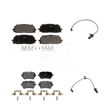 Front Rear Ceramic Disc Brake Pads And Wear Sensors Kit For Audi Q7 Q8 A8 Quattro KTW-101668