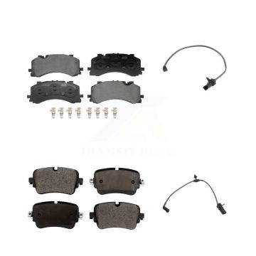 Front Rear Ceramic Disc Brake Pads And Wear Sensors Kit For Audi A8 Quattro L with 4.0L KTW-101671