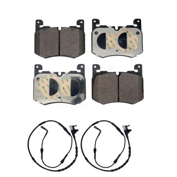 Front Ceramic Brake Pads Wear Sensor Kit For Land Rover Range Velar R-Dynamic S with 3.0L KTW-101683