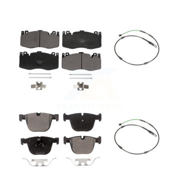 Front Rear Ceramic Disc Brake Pads And Wear Sensors Kit For 2015-2016 BMW X5 M with 4.4L KTW-101752