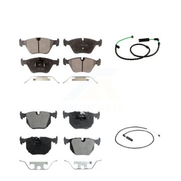Front Rear Ceramic Disc Brake Pads And Wear Sensors Kit For BMW X3 3.0L KTW-101759
