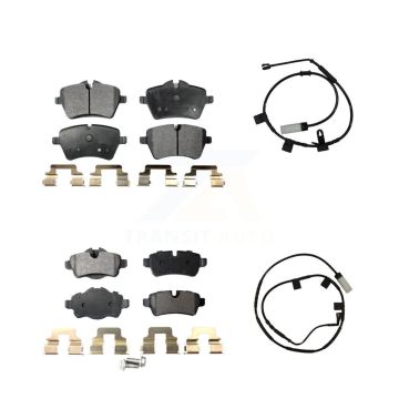 Front Rear Ceramic Disc Brake Pads And Wear Sensors Kit For Mini Cooper KTW-101763