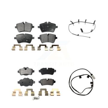 Front Rear Ceramic Disc Brake Pads And Wear Sensors Kit For Mini Cooper KTW-101765