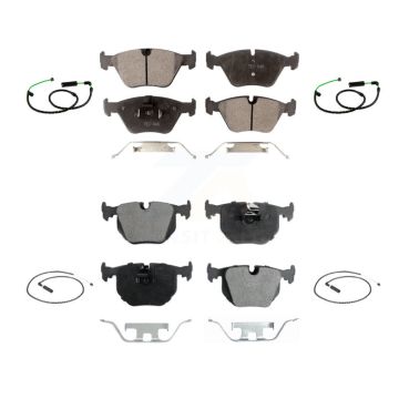 Front Rear Ceramic Disc Brake Pads And Wear Sensors Kit For BMW X3 3.0L KTW-101781