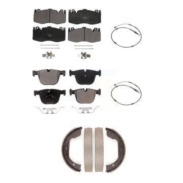 Front Rear Ceramic Disc Brake Pads Wear Sensor Kit (5Pc) For 2015-2016 BMW X5 M with 4.4L KTW-101784