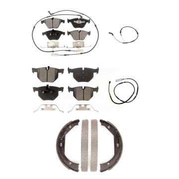 Front Rear Ceramic Brake Pad & Extra Wear Sensor Kit (5Pc) For BMW X1 xDrive35i with 3.0L KTW-101788
