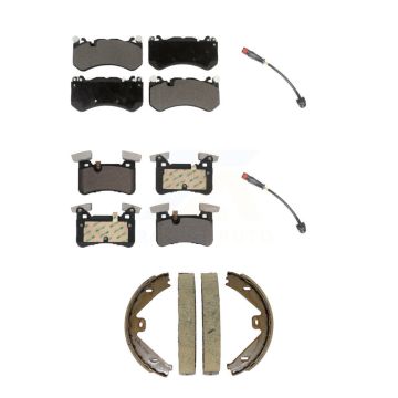 Front Rear Ceramic Disc Brake Pads And Wear Sensors Kit (5Pc) For Mercedes-Benz C63 AMG KTW-101789