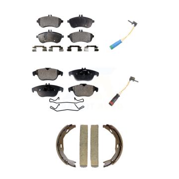 Front Rear Ceramic Disc Brake Pads Wear Sensor Kit (5Pc) For 2012 Mercedes-Benz C250 1.8L KTW-101794