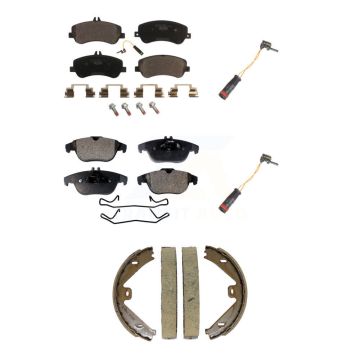 Front Rear Ceramic Brake Pads Extra Wear Sensor Kit (5Pc) For Mercedes-Benz GLK350 GLK250 KTW-101795