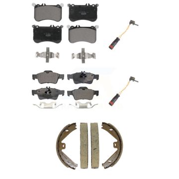 Front Rear Ceramic Disc Brake Pad And Wear Sensor Kit (5Pc) For Mercedes-Benz CLS550 E550 KTW-101796