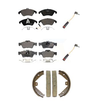 Front Rear Ceramic Brake Pad Extra Wear Sensor Kit (5Pc) For Mercedes-Benz E350 E250 E400 KTW-101797