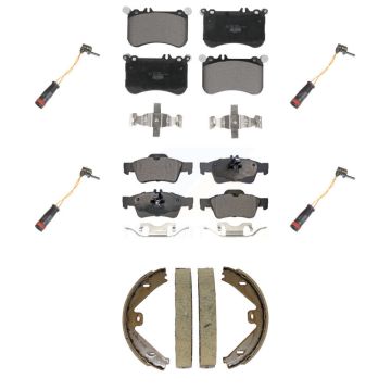 Front Rear Ceramic Disc Brake Pad And Wear Sensor Kit (7Pc) For Mercedes-Benz CLS550 E550 KTW-101815