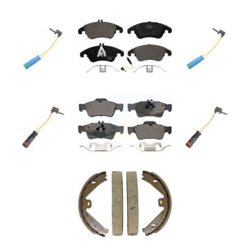 Front Rear Ceramic Disc Brake Pads And Extra Wear Sensor Kit (7Pc) For Mercedes-Benz E400 KTW-101816