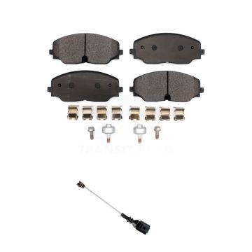 Front Ceramic Disc Brake Pads And Wear Sensors Kit For Volkswagen Atlas Cross Sport KTW-101826
