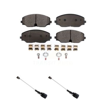 Front Ceramic Disc Brake Pads And Wear Sensors Kit For Volkswagen Atlas Cross Sport KTW-101831