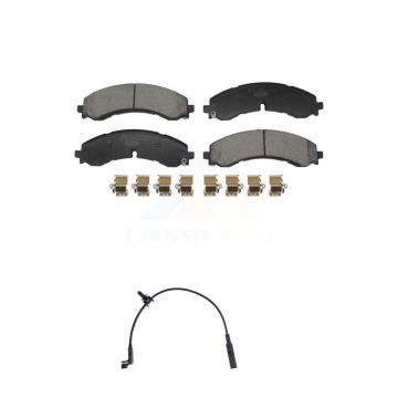 Rear Ceramic Brake Pads & Wear Sensor Kit For GMC Chevrolet Sierra 2500 HD Silverado 3500 KTW-101839