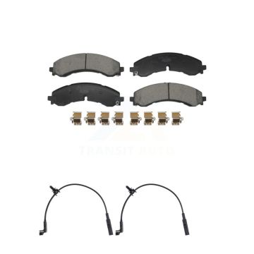 Rear Ceramic Brake Pads & Wear Sensor Kit For GMC Chevrolet Sierra 2500 HD Silverado 3500 KTW-101846