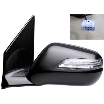 Door Mirror Assembly Left Power w/o Power Liftgate Black w/Cover for Acura MDX 2007-2009