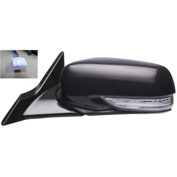 Door Mirror Assembly Left Power Heated w/Memory w/Signal Crystal Black for Acura TL 2009-2014
