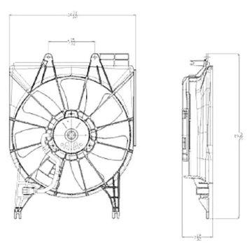A/C Condenser Fan Assembly Condenser Fan Assembly for Acura RDX 2007-2010