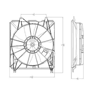 Engine Cooling Fan Assembly Motor/Blade/Shroud Assembly for Acura RDX 2007-2012